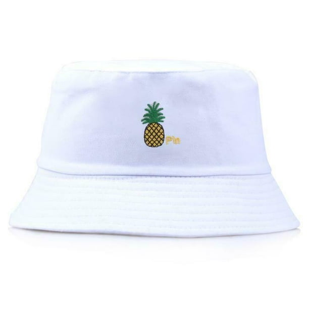 Summer White Pineapple Printed Bucket Hats Outdoor Pineapple Fishing Sun Caps Women Girls Cap Summer White Pineapple Printed Bucket Hats Outdoor Pineapple Fishing Sun Caps Women Girls Cap